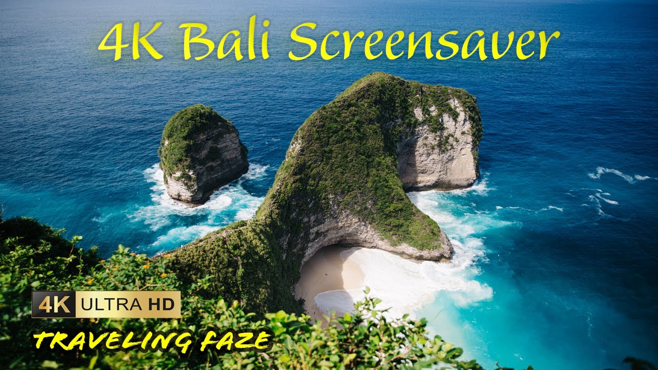 2 Hours of Flying Over Bali ~ Travel Vlog with Relaxing Music [4K] [SCREENSAVER]