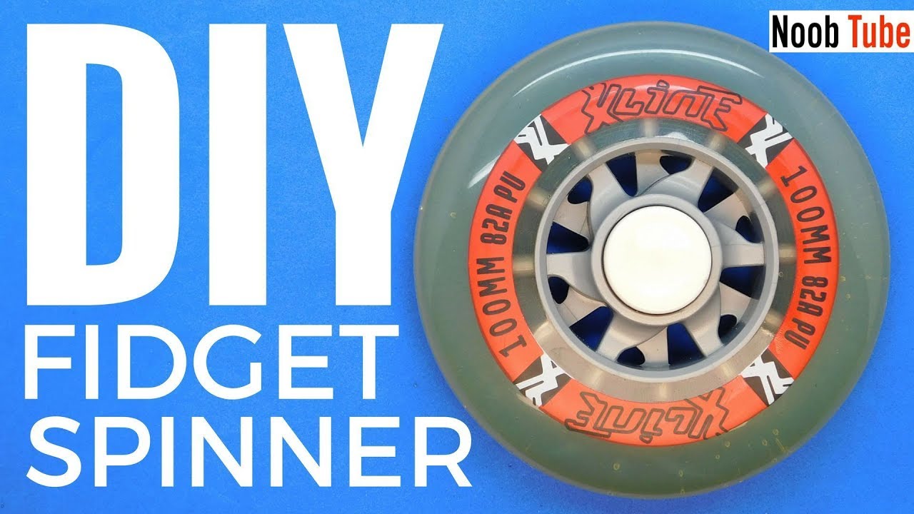 EASY DIY Scooter Wheel Fidget Spinner 100mm / 4 inch Do It Yourself Project Finger Hand Spin