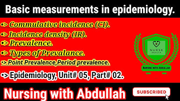 Basic measurements in epidemiology in urdu hindi| Bsn 6th semester| Unit# 5,part# 2| epidemiology|