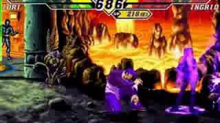 CvS2 Mugen LaQuak Challenge Ingrid
For Laquaks challenge to defeat 4 AI patches by Negy and Duxagi (avoid patches by them at all costs unless you enjoy broken garbage)
-sigh- Ingrid such a mess. I had some troubles with her early on so I decided to play her projectile spam game with Iori and school her on it. I didnt win very stylishly here and even though its probably easier to own Her I was tired from fighting the other three so I wasnt too interested in memorizing her patterns here.
Im tempted to make a part 2 of this stupid patch dying over and over just as revenge. heh... CvS2 Mugen LaQuak Challenge Ingrid