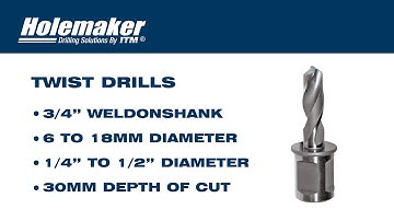 Holemaker Twist Drills - Weldon Shank