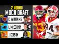 2024 nfl mock draft 2 rounds with trades