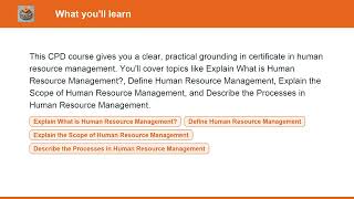 Certificate in Human Resource Management | Course Overview - StaffCPD
