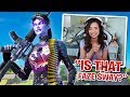 I met a famous FEMALE STREAMER and got 24 KILLS in her game... (shocked)