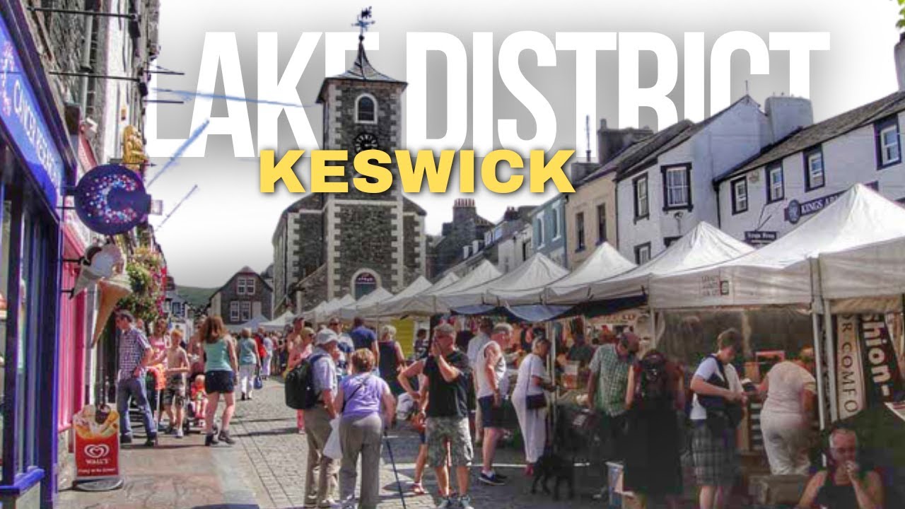 Keswick Lake District UK | Market day | 4K walking tour