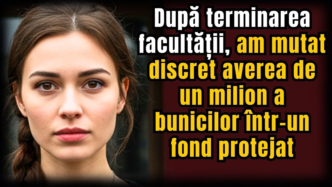 După terminarea facultății, am mutat discret averea de un milion a bunicilor într-un fond protejat