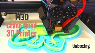 Full Color 3D Printing! M3D Crane Quad 3D Printer Unboxing