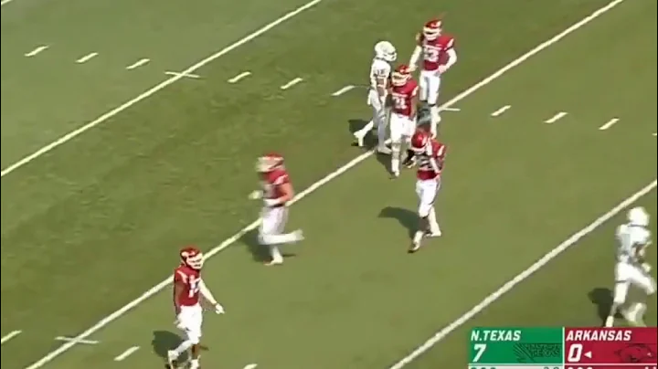 Arkansas vs North Texas fake punt return