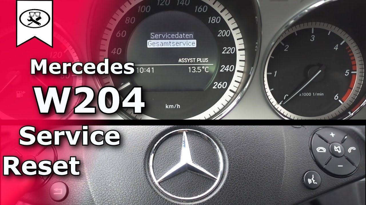 Mercedes W204 Service zurücksetzen | reset service | Tutorial | VitjaWolf |  HD - YouTube