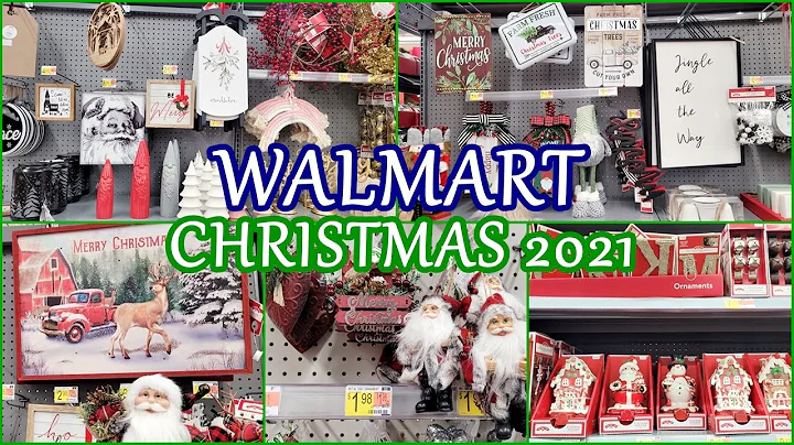 WALMART NEW CHRISTMAS DECOR! SHOP WITH ME CHRISTMAS DECORATIONS 2021