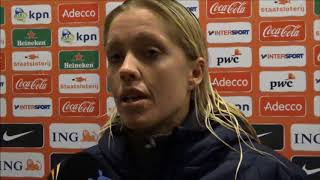 20171128 Interview with Denise O'Sullivan after the 0 0 with Ireland Republic against Netherlands