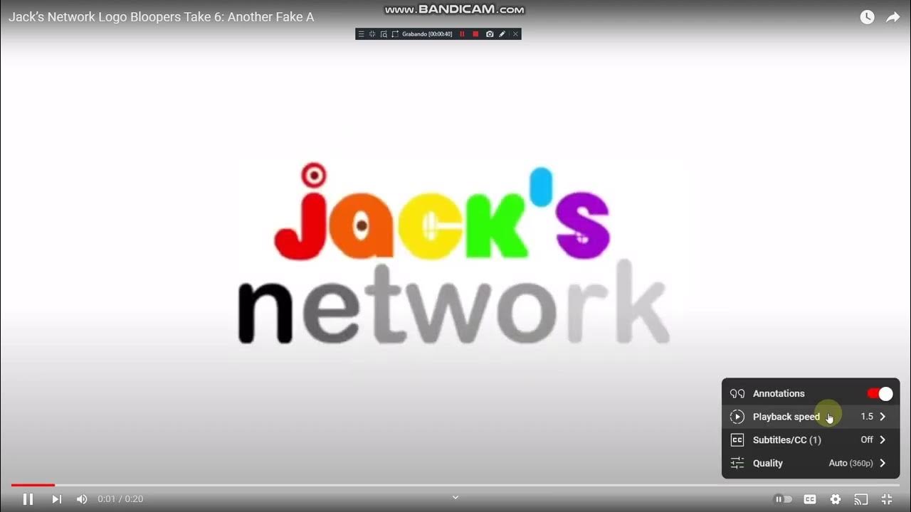 Jack's Network Logo Bloopers Take 6 Another Fake A But Goes Faster