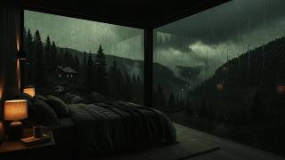 Rain Over a Sleeping Nordic Valley 🌧 | Cozy Mountain Rain for Deep Sleep (No Ads)