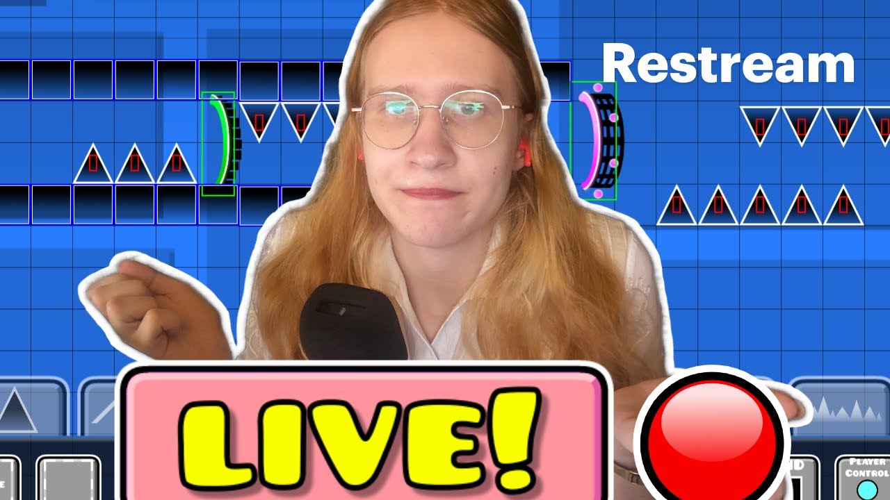 Building My First Geometry Dash Level LIVE | Come Hang Out - YouTube