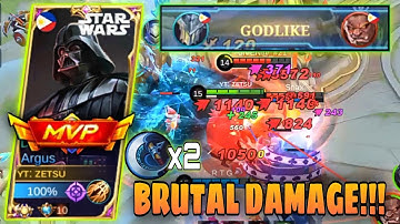 BRUTAL DAMAGE!!! ARGUS BRUTAL BUILD TO BEAT TANKY HEROES | TOP GLOBAL ARGUS