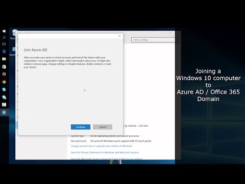 Joining a Windows 10 computer to Azure AD / Office 365 Domain