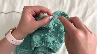 How to knit bobbles with a crochet hook