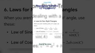 Importante Formulae Of Trignometry #class10th #ncert #mpboard #exam #maths #education