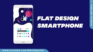 pixellab tutorial : how to create smartphone flat design | #1