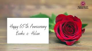 Happy 65th Anniversary to Burke & Helen- Rennes Health & Rehab Center-De Pere