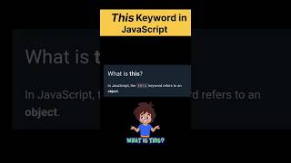 This Keyword In JavaScript | What is #this ¦ #shorts #javascript #viral