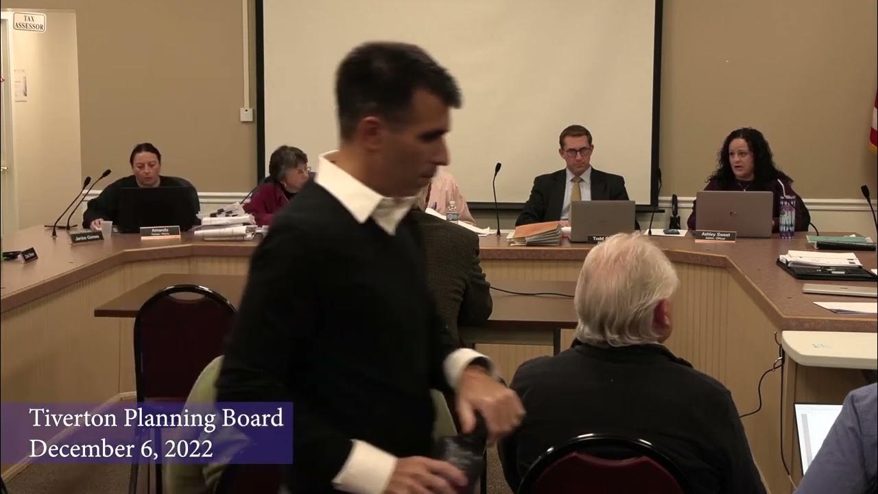 Tiverton Planning Board December 6, 2022 YouTube