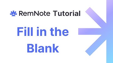 RemNote Tutorial - Fill in the Blank