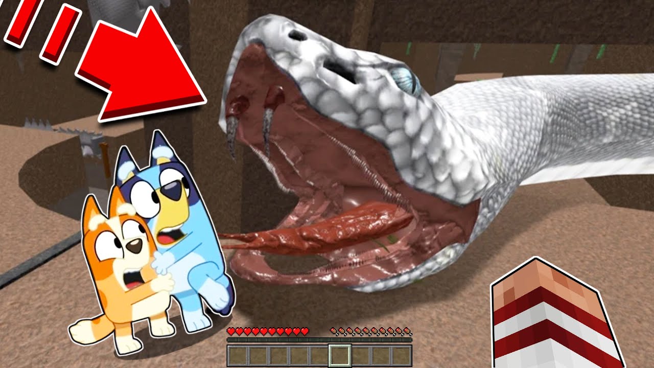 ESCAPAMOS DE LA SERPIENTE GIGANTE CON BLUEY Y BINGO