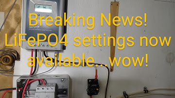 EPEVER 40amp charge controller now has LiFePO4 settings installed! Yeah man!