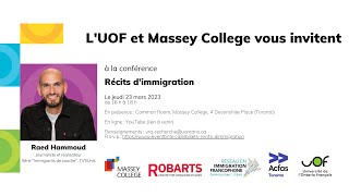 Conférence par Raed Hammoud : Récits d’immigration | Lecture by Raed Hammoud: Immigration Stories