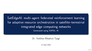 Title -SatEdgeAI: multi-agent federated reinforcement learning for adaptive resource orchestration