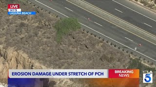 Information Erosion causes large crack in cliffside alongside PCH in Laguna Beach News