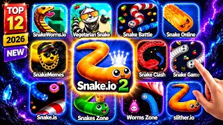 Top 12 Best Snake Games Gameplay 2026 | Snake.io 2, Slither.io, Snake Battle, Worms Zone & More screenshot 5