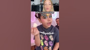 Make-up tutorial by 6 years old 🫶yes or not? #makeup #tutorial #makeuptutorial #girls #cute