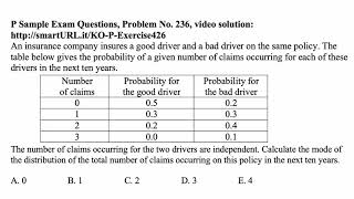Exam P exercise for April 22, 2020