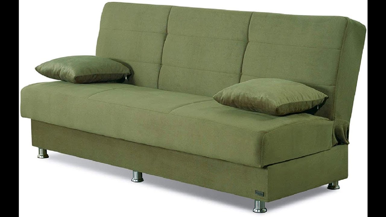 armless sofa bed with storage