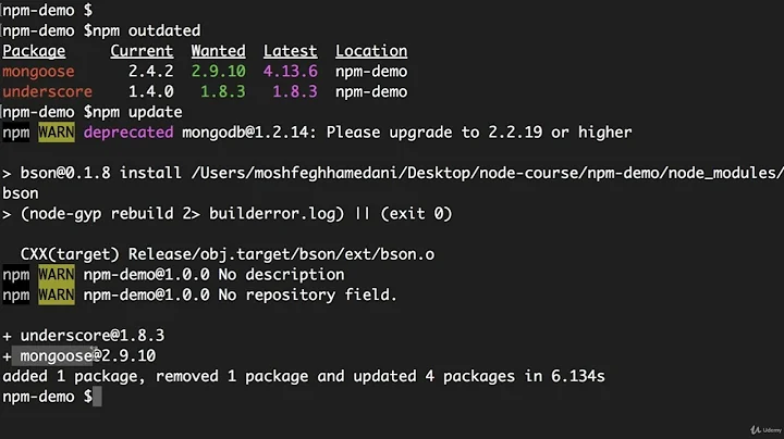 Node.js #31 - Updating Local Packages [By Mosh Hamedani]