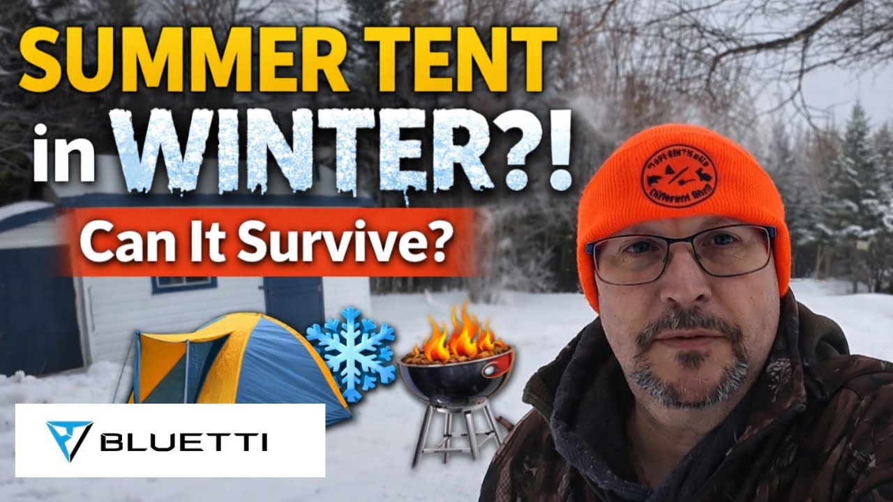 Зимний кемпинг вдали от цивилизации с BLUETTI — все необходимое для зимнего кемпинга — держите св...