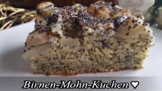 Birnen-Mohn-Kuchen