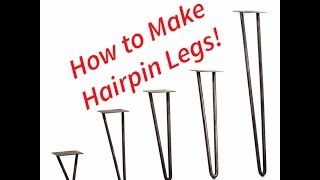 How to Make Hairpin Table Legs and Central Machinery Compact Bender Unboxing Here I show the unboxing of the Central Machinery Compact Bender; how to install it; and how to use it to make hairpin table legs. I