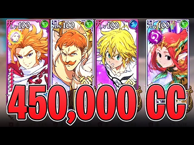 450,000 CC IS FINALLY POSSIBLE! CHAOS ARTHUR ON THE BIGGEST WHALE TEAM IN 7DS GRAND CROSS!? class=