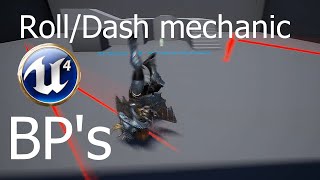Roll/Dash with slope compensation tutorial for action games | UE4 Blueprints