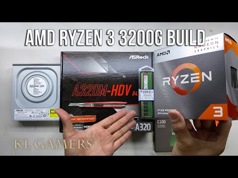 AMD Ryzen 3 3200G ASRock A320M-HDV R4.0 Kingston 8GB DDR4 HIK Vision SSD Budget Gaming PC Build 2020