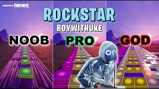 BoyWithUke - Rockstar - Noob vs Pro vs God (Fortnite Music Blocks)
