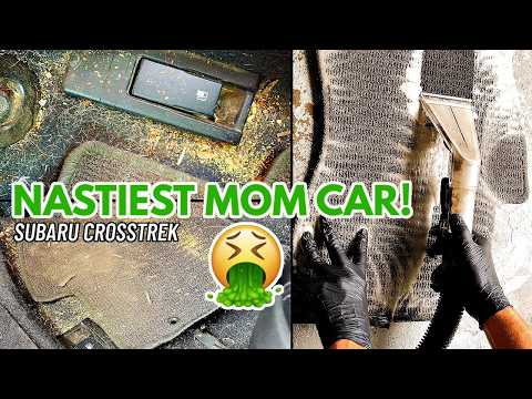 Disgusting Subaru Crosstrek Restoration! Complete Disaster Car Interior Detail Transformation!