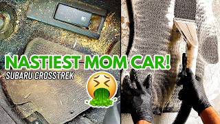 Disgusting Subaru Crosstrek Restoration! Complete Disaster Car Interior Detail Transformation!
