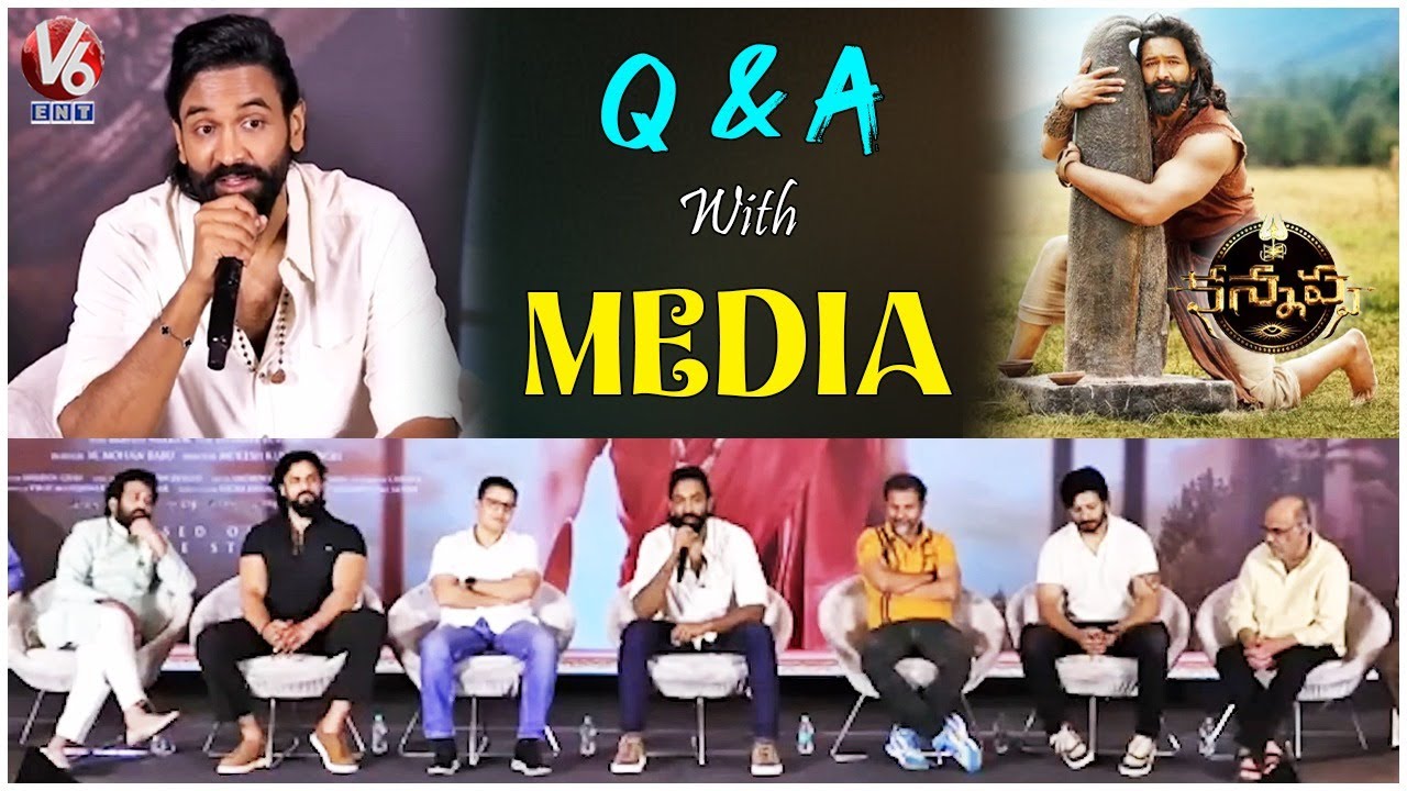 Kannappa Movie Team Q & A With Media | Kannappa Success Meet | Manchu Vishnu | V6Ent