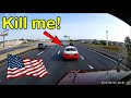 A Day in The Life of an American Truck Driver - Road Rage, Brake Check, Car Crash, Instant Karma USA