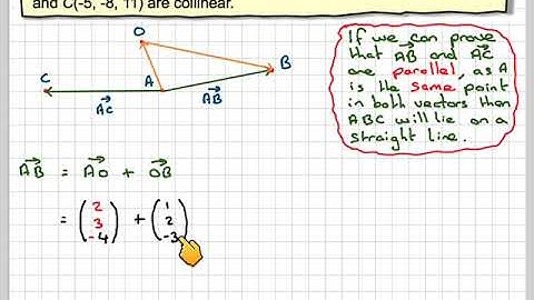 Showing 3 points are collinear using 3D vectors