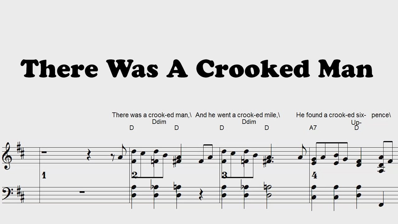 Watch There Was A Crooked Man - Piano sheet music for kids | PDF Download on YouTube Watch There Was A Crooked Man - Piano sheet music for kids | PDF Download on YouTube